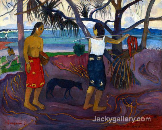 Under the Pandanus, by Paul Gauguin paintings reproduction - Click Image to Close